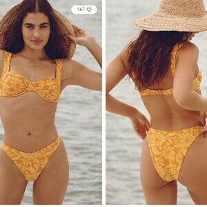 L*SPACE Bikini - Stella Underwire Top and Leilani Mid-Rise Bikini Bottom (L/XL)